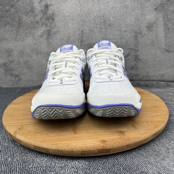 New Balance Shoes Womens Size 9.5 White Purple 806 Tennis Court Sneakers WC806W - Picture 2 of 10